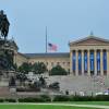O famoso museu de Belas Artes de Philadelphia, em Pennsylvania, nos Estados Unidos